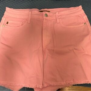 Pink Denim Shorts